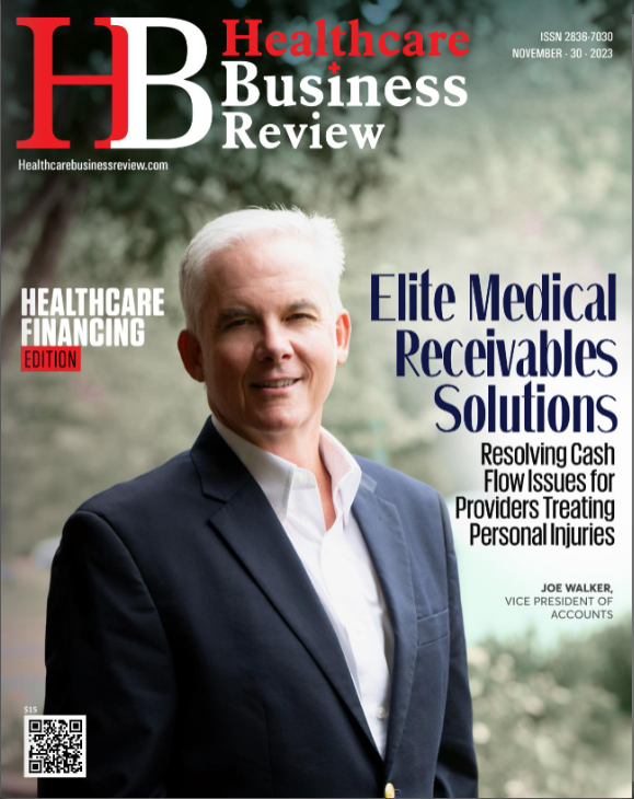 Elite on cover of Healthcare Business Review Magazine as a top Healthcare Financing Company